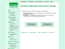 Tablet Screenshot of kruseverlag.de